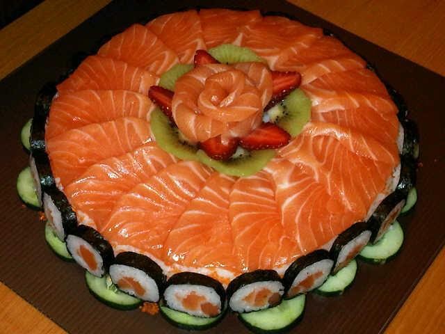 слоеный ensalada "Sushi"