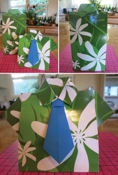krawat z papieru origami
