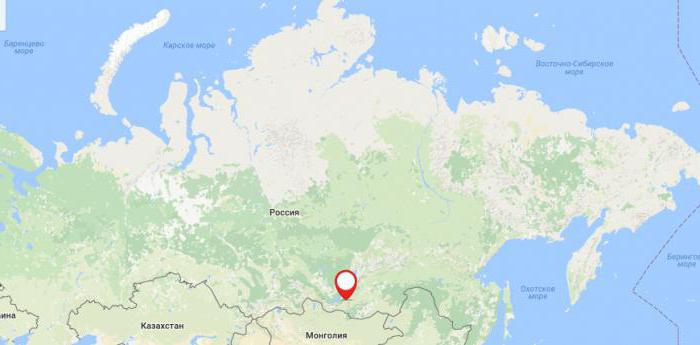 乌兰乌德在地图上的俄罗斯