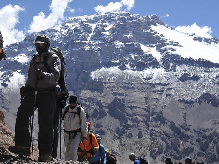 die Größte Höhe der Berge in den Anden