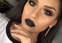 Make-up mit dunklen Lippenstift, Nuancen und Regeln
