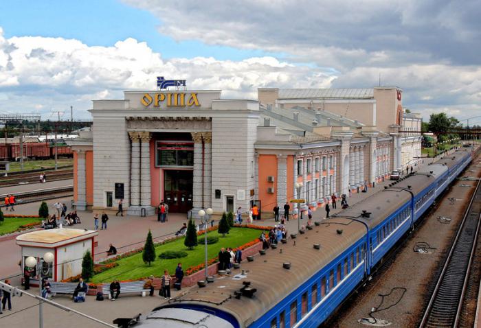 la estación de tren, Орша