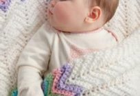 Plaid en el extracto para recién nacidos de ganchillo: esquema. Infantil de pintura al óleo cuadros de ganchillo