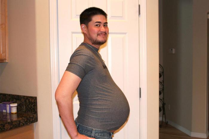 беременный мужчына