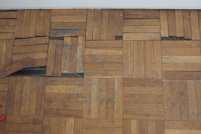 o velho piso de madeira