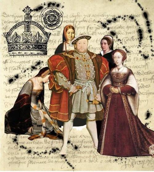 король Англії Генріх VIII Тюдор і його дружини