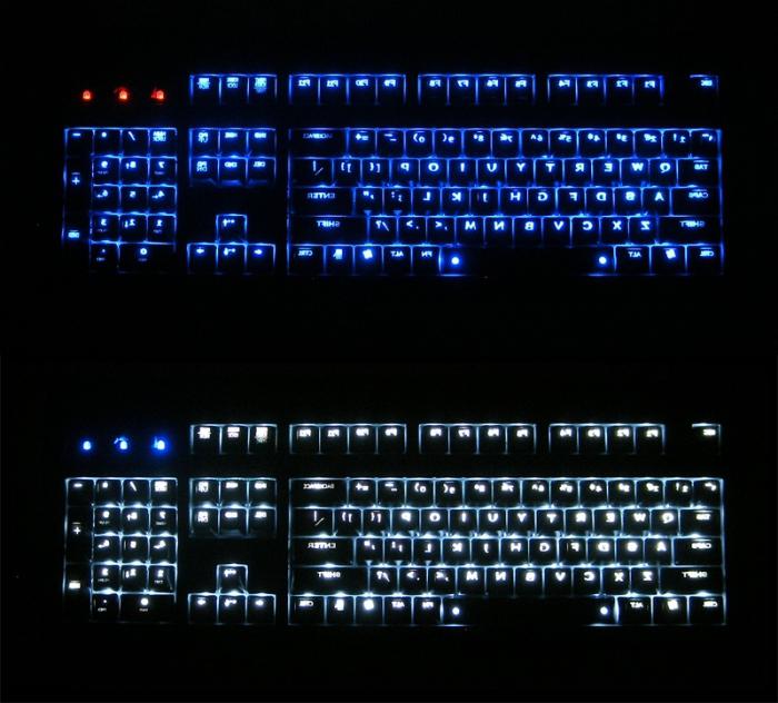 as Luzes do teclado