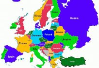 Die politische Teilung und die Fläche von Europa