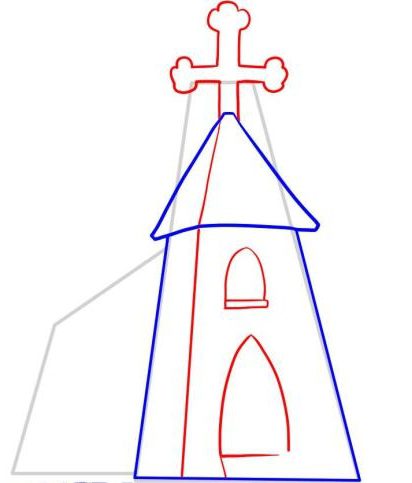 Como desenhar uma igreja lápis