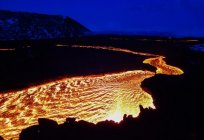 La erupción de los volcanes de kamchatka: efectos de la foto