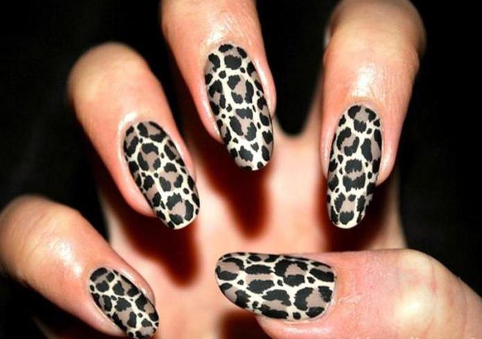 дизайн ногтей леопард