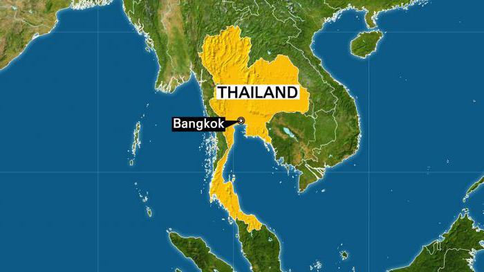 Thailand auf der Weltkarte