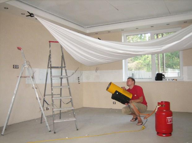 stretch ceiling technology installation