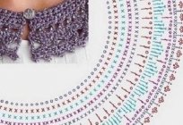 Collar hook: scheme. Openwork crochet collar: description