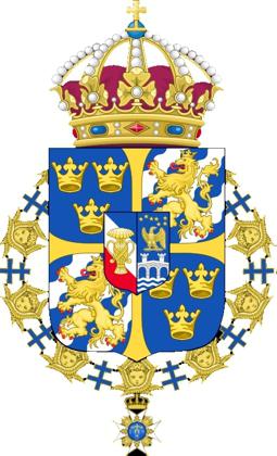 el escudo de armas de suecia foto