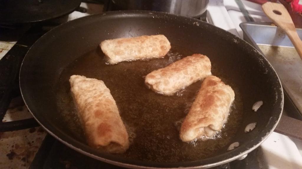 Fry the rolls
