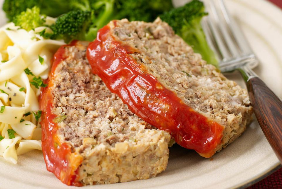 Meat loaf cooked in the oven