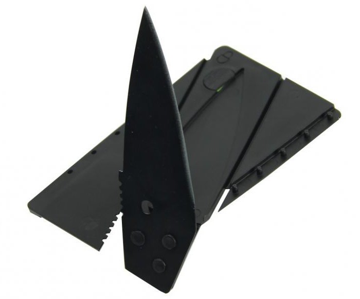 Folding knife card