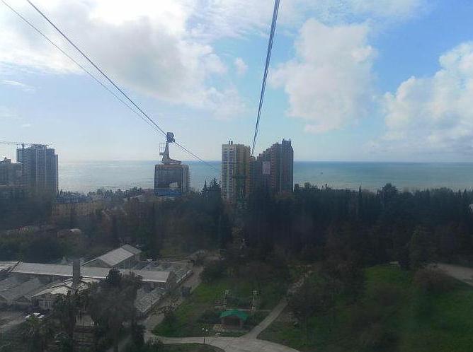 cable car Sochi arboretum