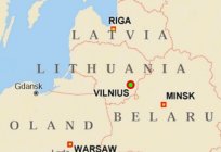 Vilnius Riga. La distancia y de la carretera