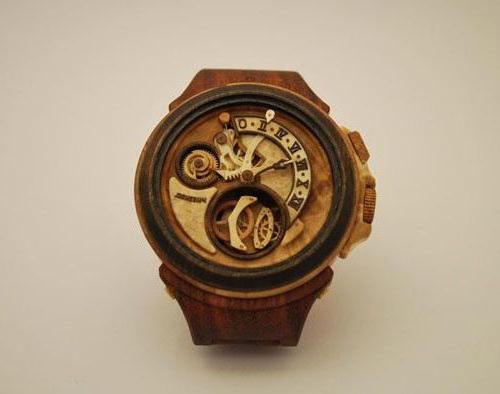 reloj de pulsera de madera