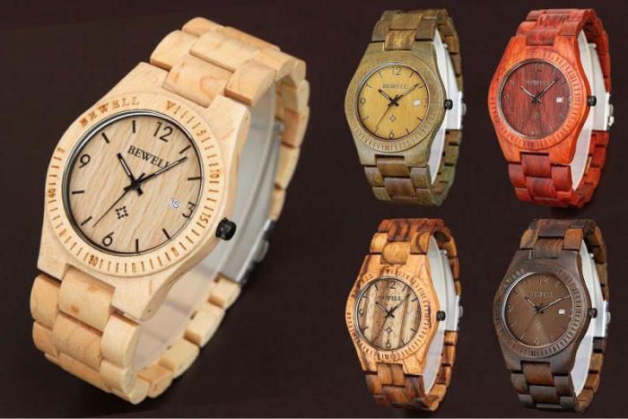 дерев'яні годинники наручні bewell