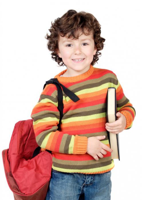 schoolbag for a first grader with orthopaedic backrest