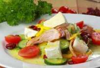 Einfach und lecker Rezept-Salat von geräucherter Hähnchenbrust