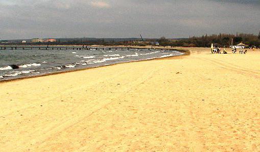 sandy beach of the black sea