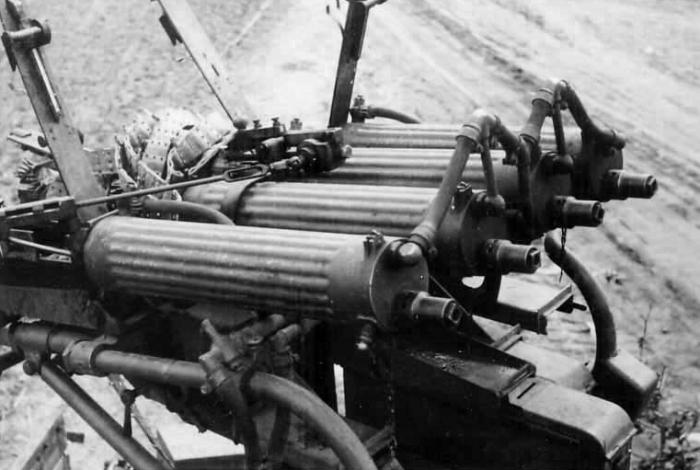 Quad anti-aircraft machinegun