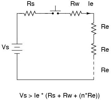 series connection of resistors