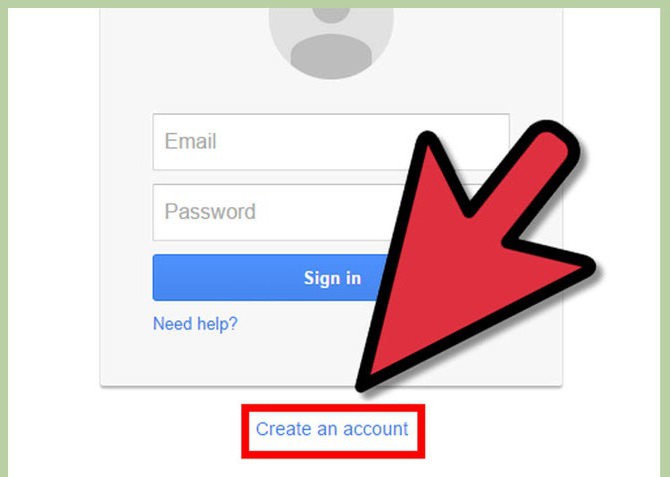 how to create an account on Android
