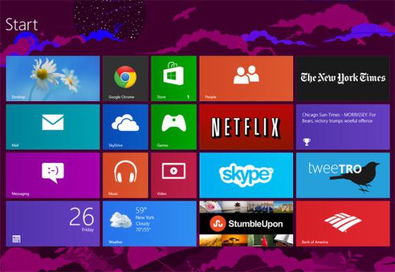 Windows 8 auf dem Laptop Bewertungen