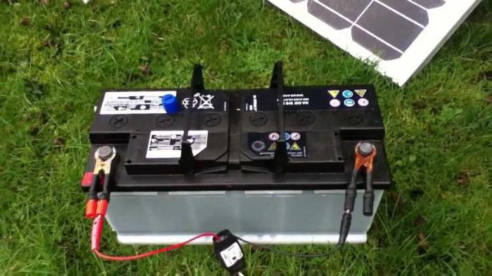 the battery charge from the solar panel