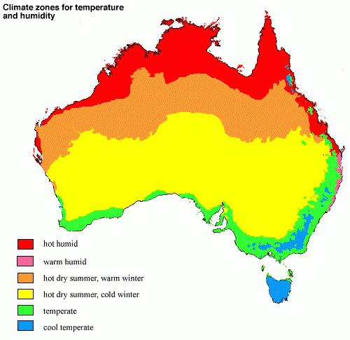 气候区域的澳大利亚