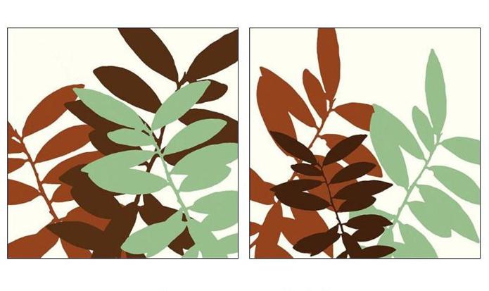 un patrón de hojas volantes