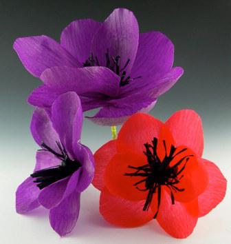 Blumen aus Krepp-Papier einfach