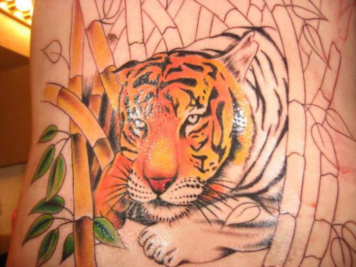 Татуювання тигра на плечі