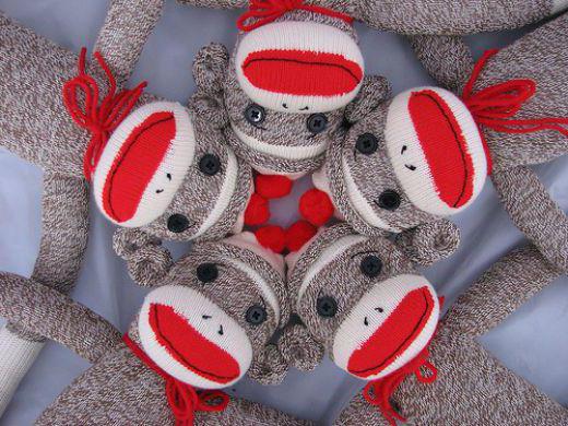 Spielzeug aus Socken Affen