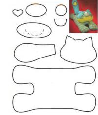 la almohada de juguete gato patrón
