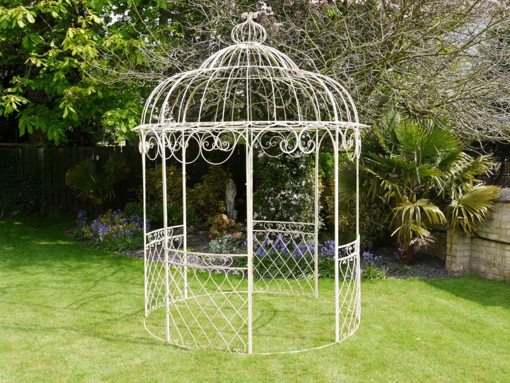 Gazebo with barbecue, metal