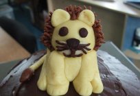 Pastel de chocolate con el león
