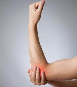 the liquid in the elbow joint after injury