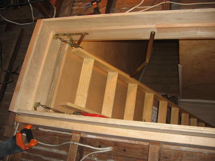 el montaje de la escalera