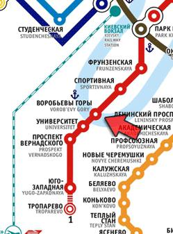 Luzhniki मेट्रो का नक्शा