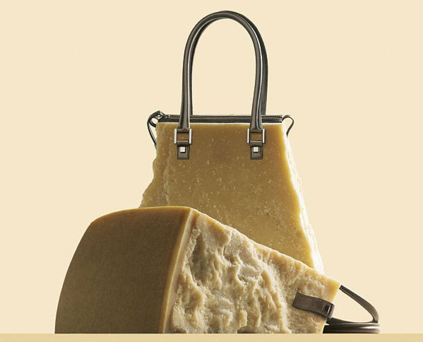 Смелая сумка ў выглядзе сыру