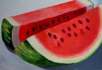 How to draw a watermelon, so it was similar to the present