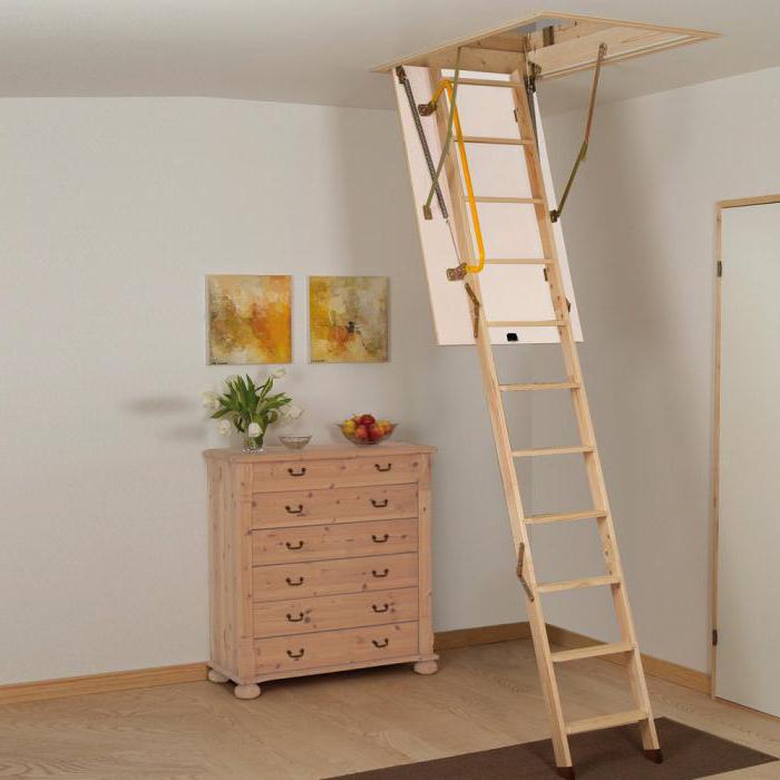 folding loft ladder with hatch