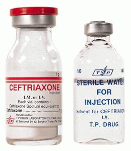 an injection of Ceftriaxone