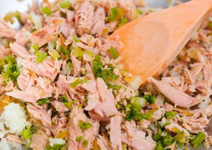 salad with rice and canned fish photo